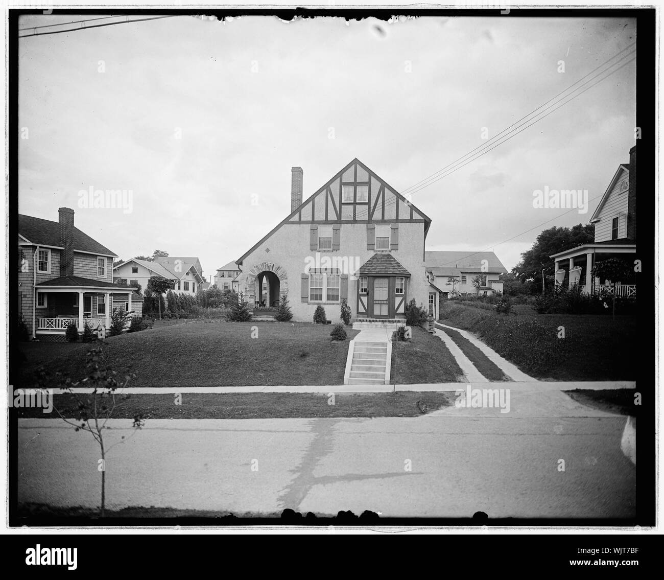 Interior family dwelling house Black and White Stock Photos & Images ...