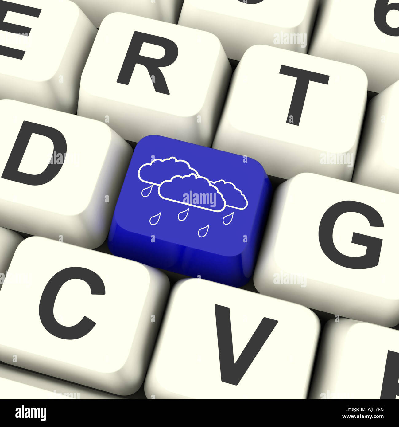 Showers Key Meaning Rain Rainy Weather Stock Photo Alamy