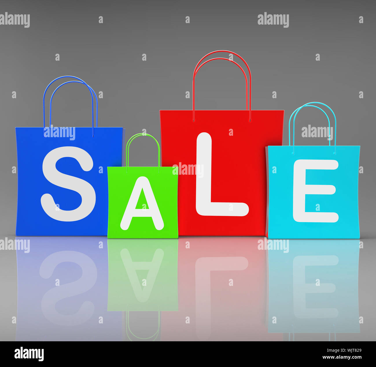 Sales Bags Showing Retail Buying and Shopping Stock Photo Alamy