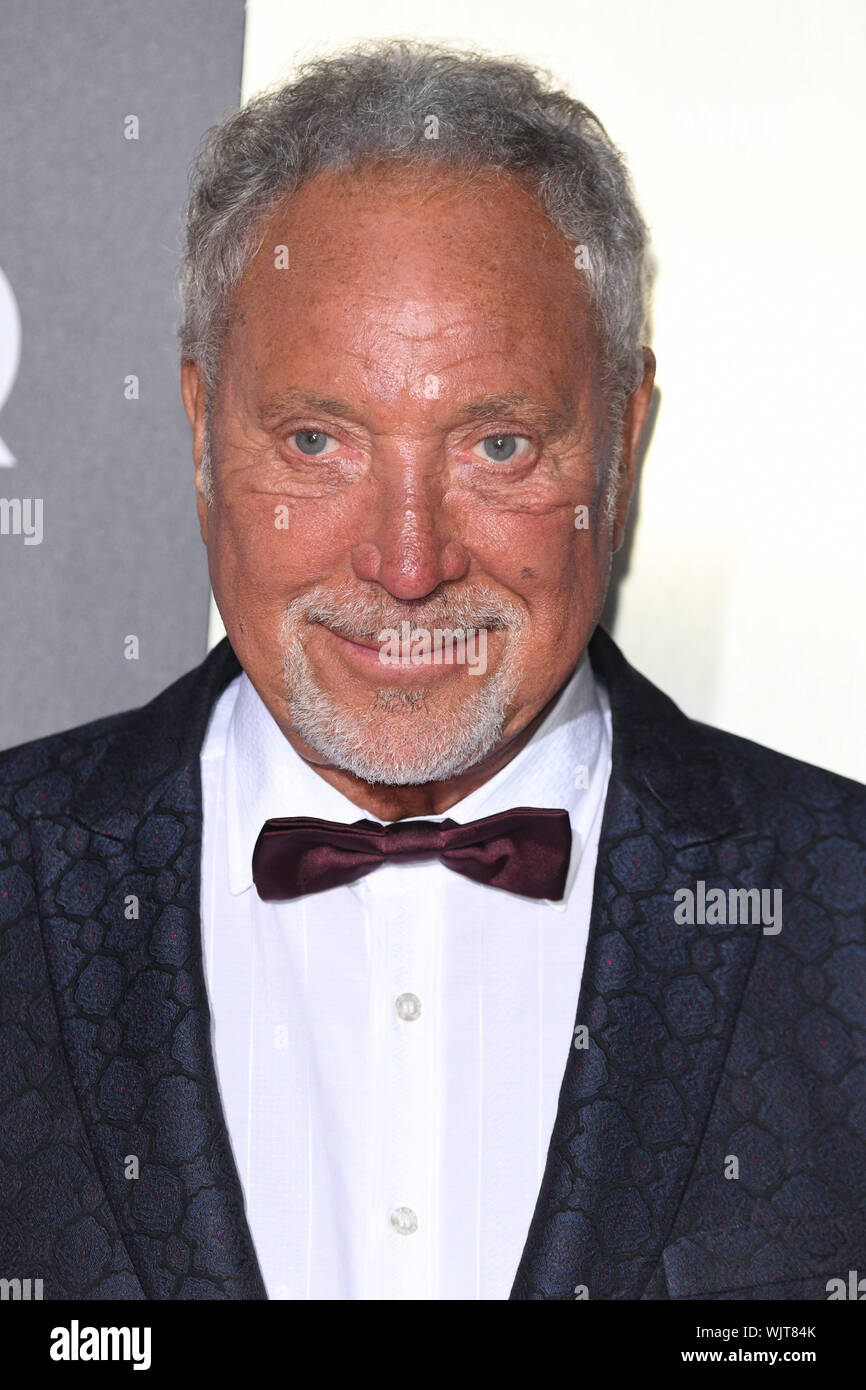 London, UK. 03rd Sep, 2019. LONDON, UK. September 03, 2019: Sir Tom Jones arriving for the GQ Men of the Year Awards 2019 in association with Hugo Boss at the Tate Modern, London. Picture: Steve Vas/Featureflash Credit: Paul Smith/Alamy Live News Stock Photo