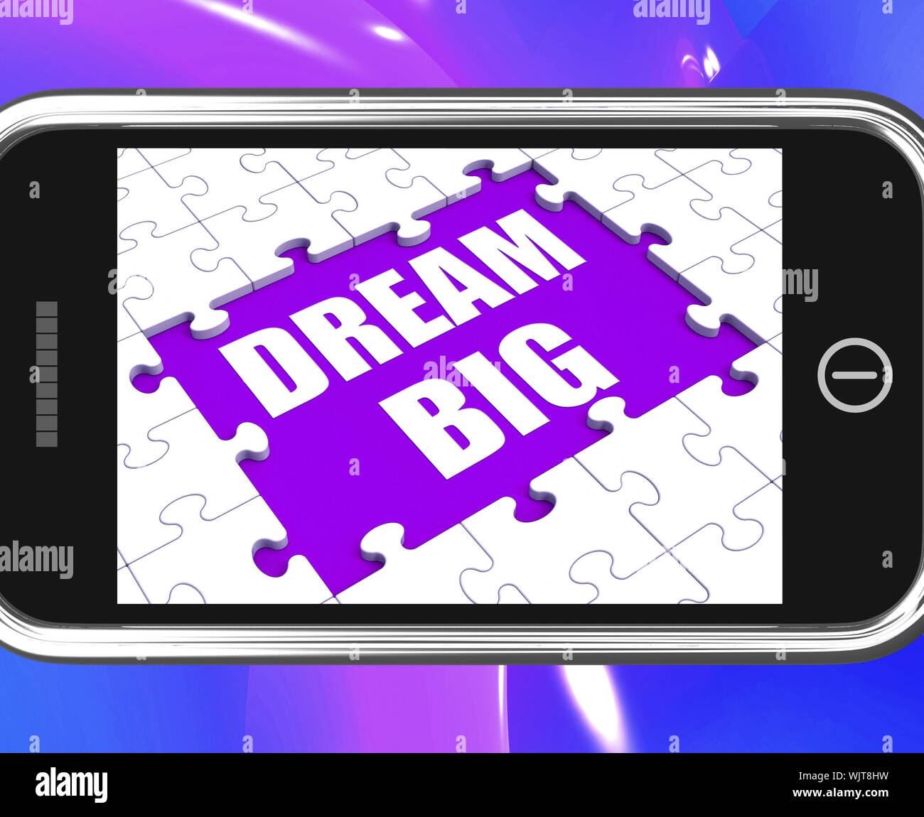 Dream Big Tablet Meaning Ambitious Hopes And Goals Stock Photo Alamy