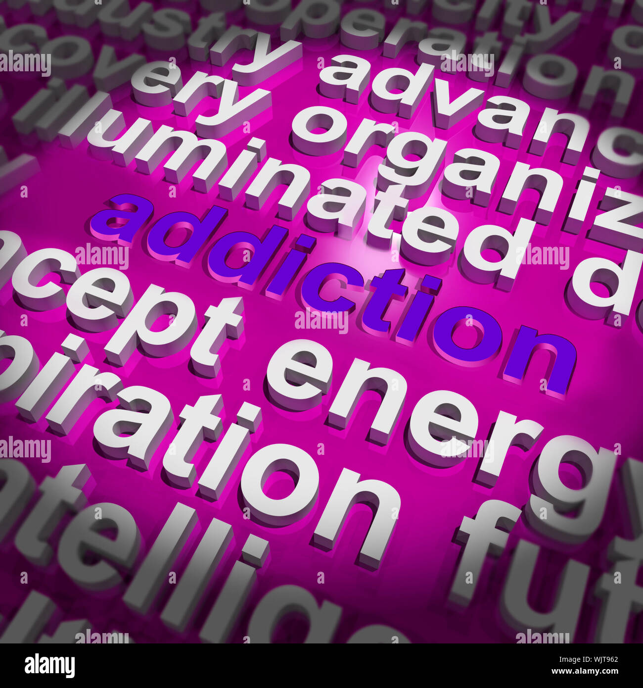 Addiction Word Cloud Meaning Obsession Craving And Attachment Stock ...