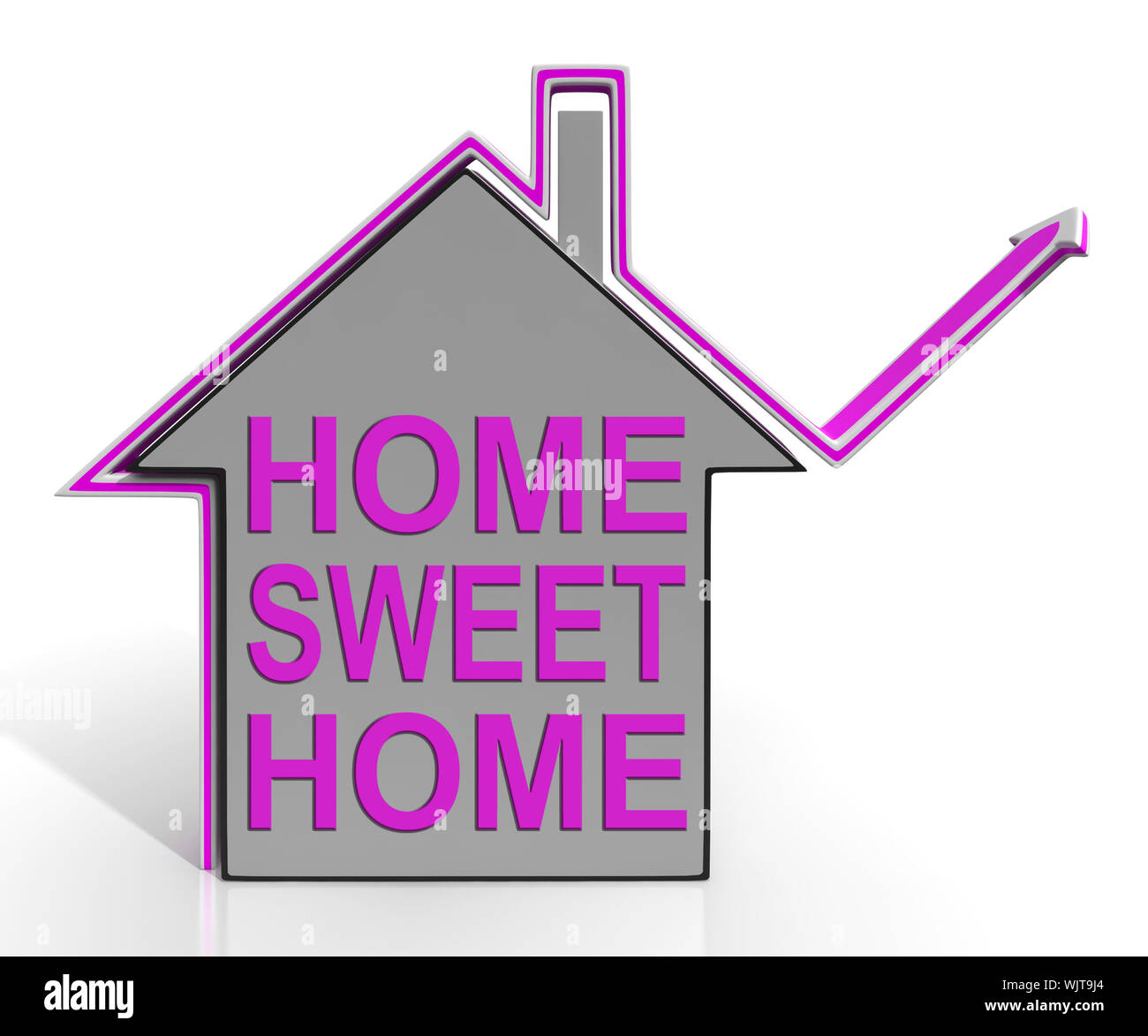 Home Sweet Home House Meaning Homely And Comfortable Stock Photo