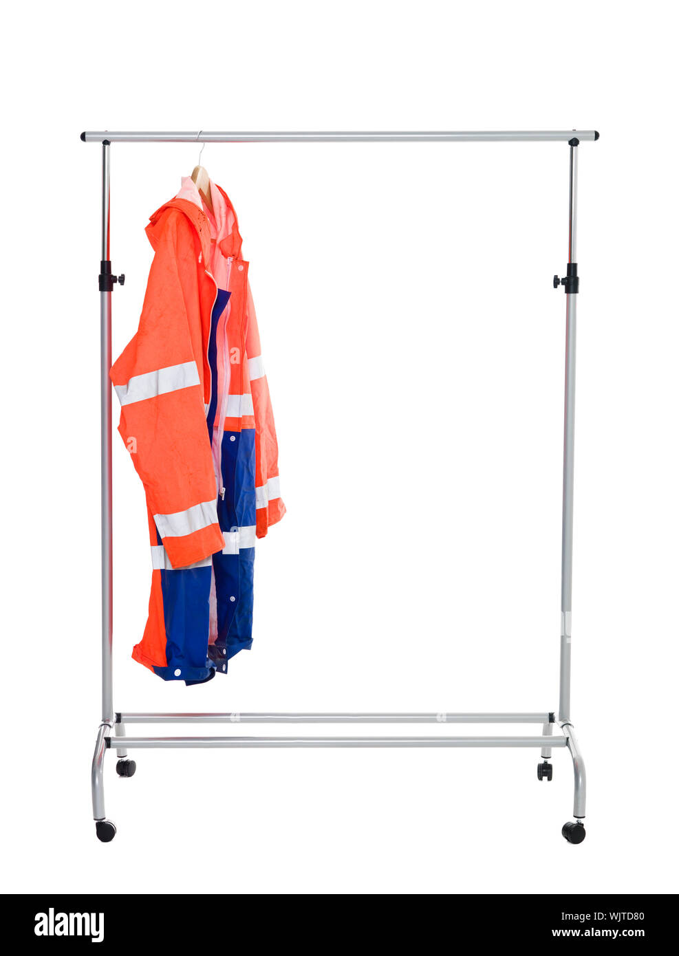 Job Jacket Rack Workwear Jacket on a Clothes Rack isolated Stock Photo - Alamy