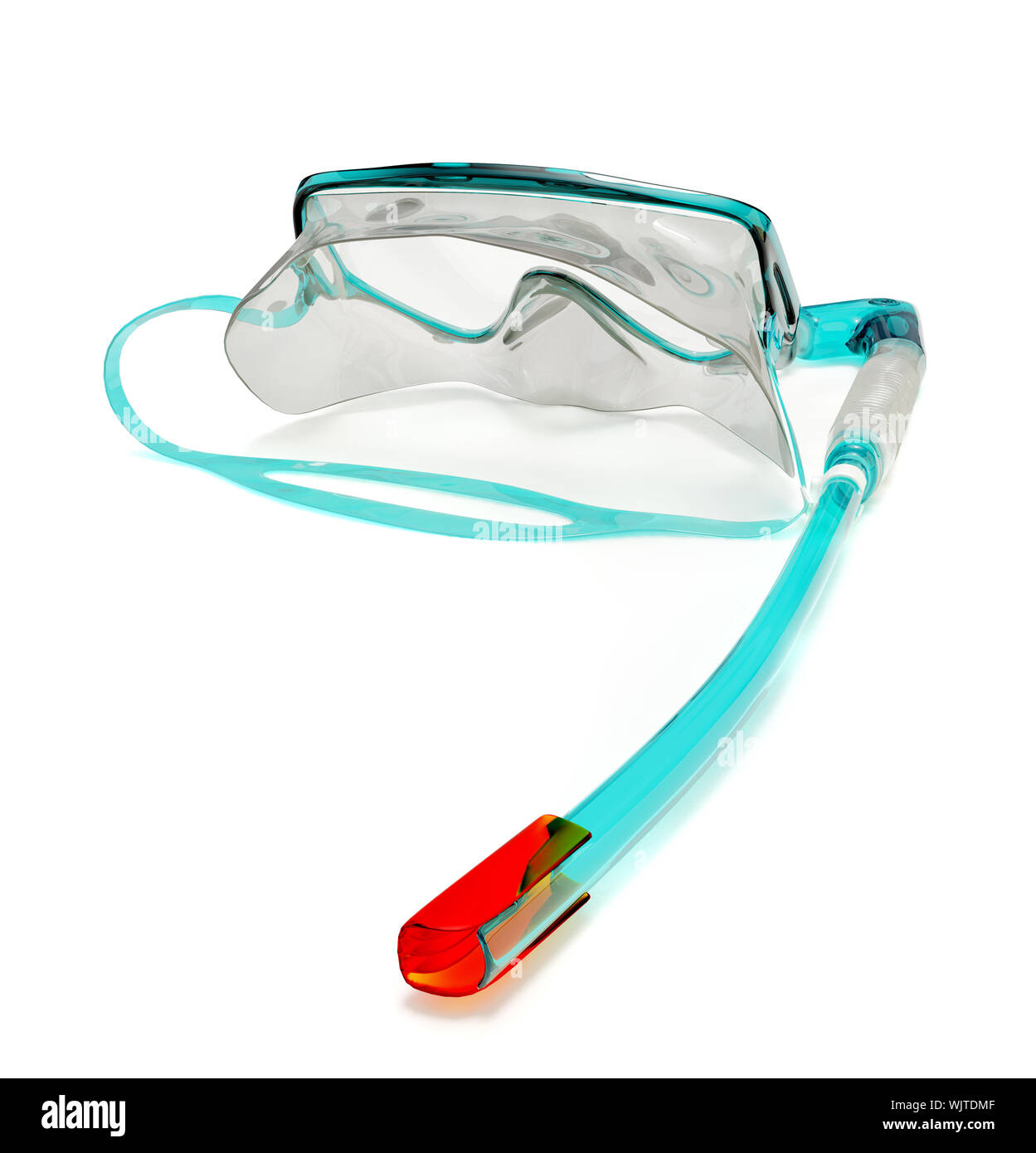 Snorkel and Mask for Diving isolated on white background Stock Photo ...