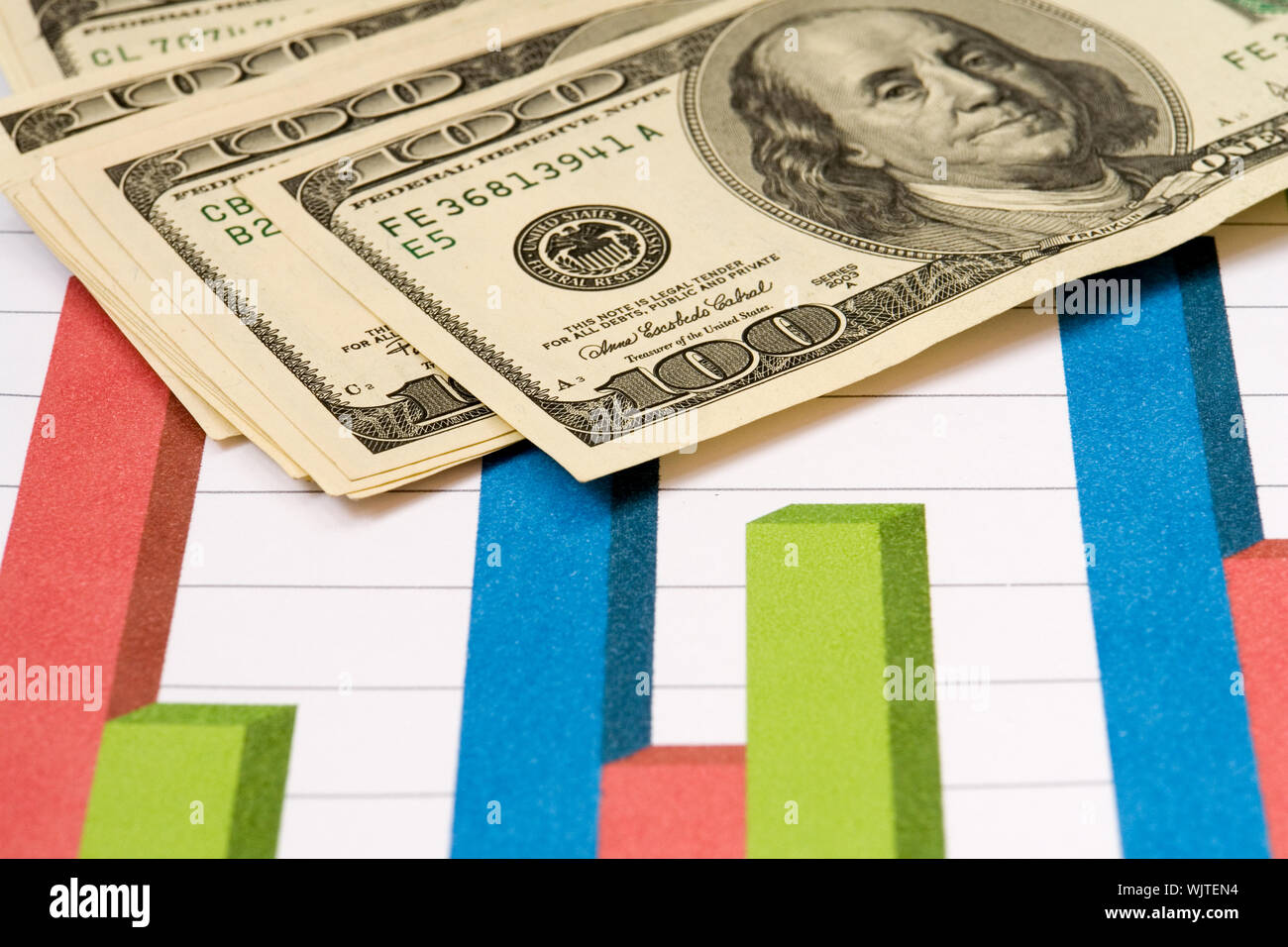 chart with money Stock Photo - Alamy