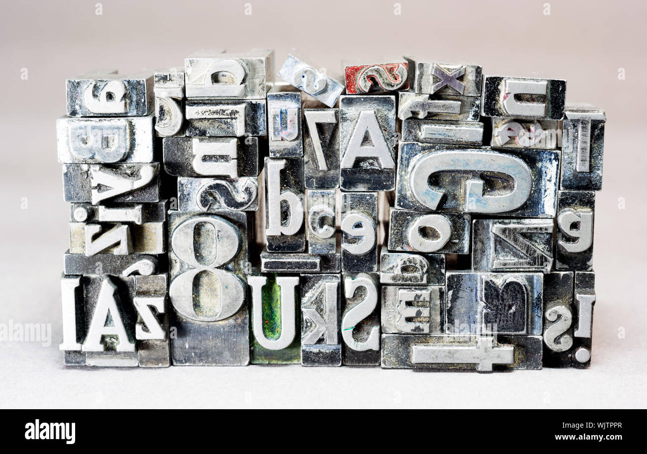 Print Typeset Typesetting numbers hi-res stock photography and images - Alamy