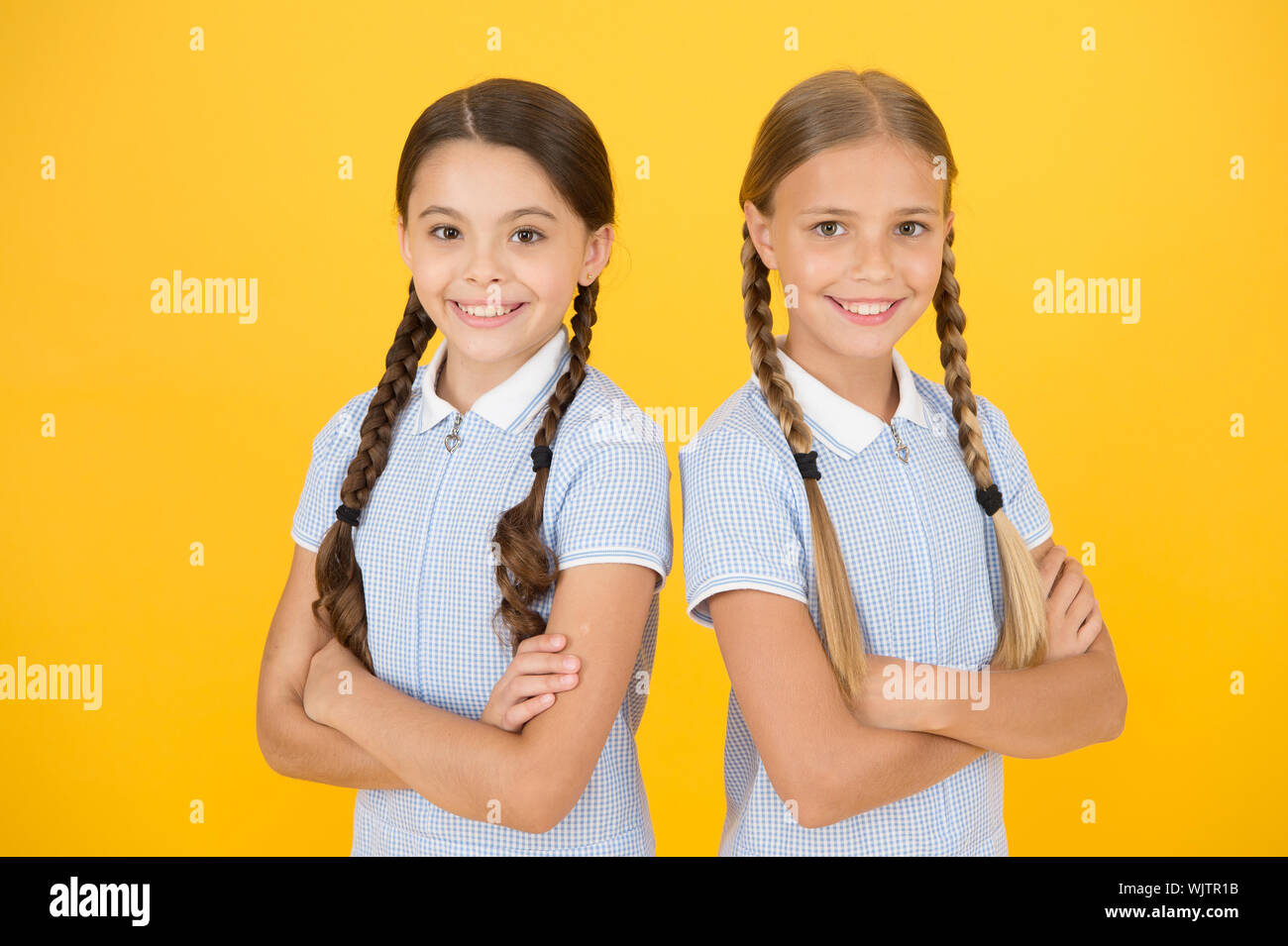 Back To School Happy Beauty With Pigtails Happy Childhood