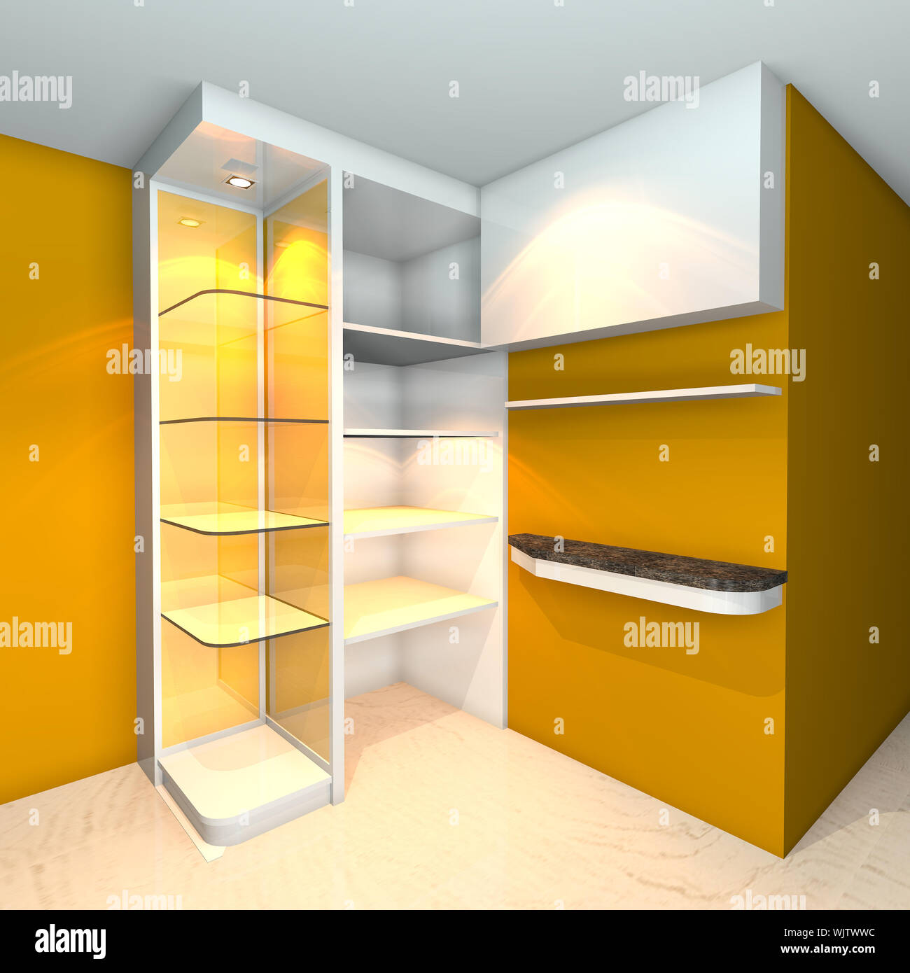 built in wall shelf high resolution stock photography and images alamy