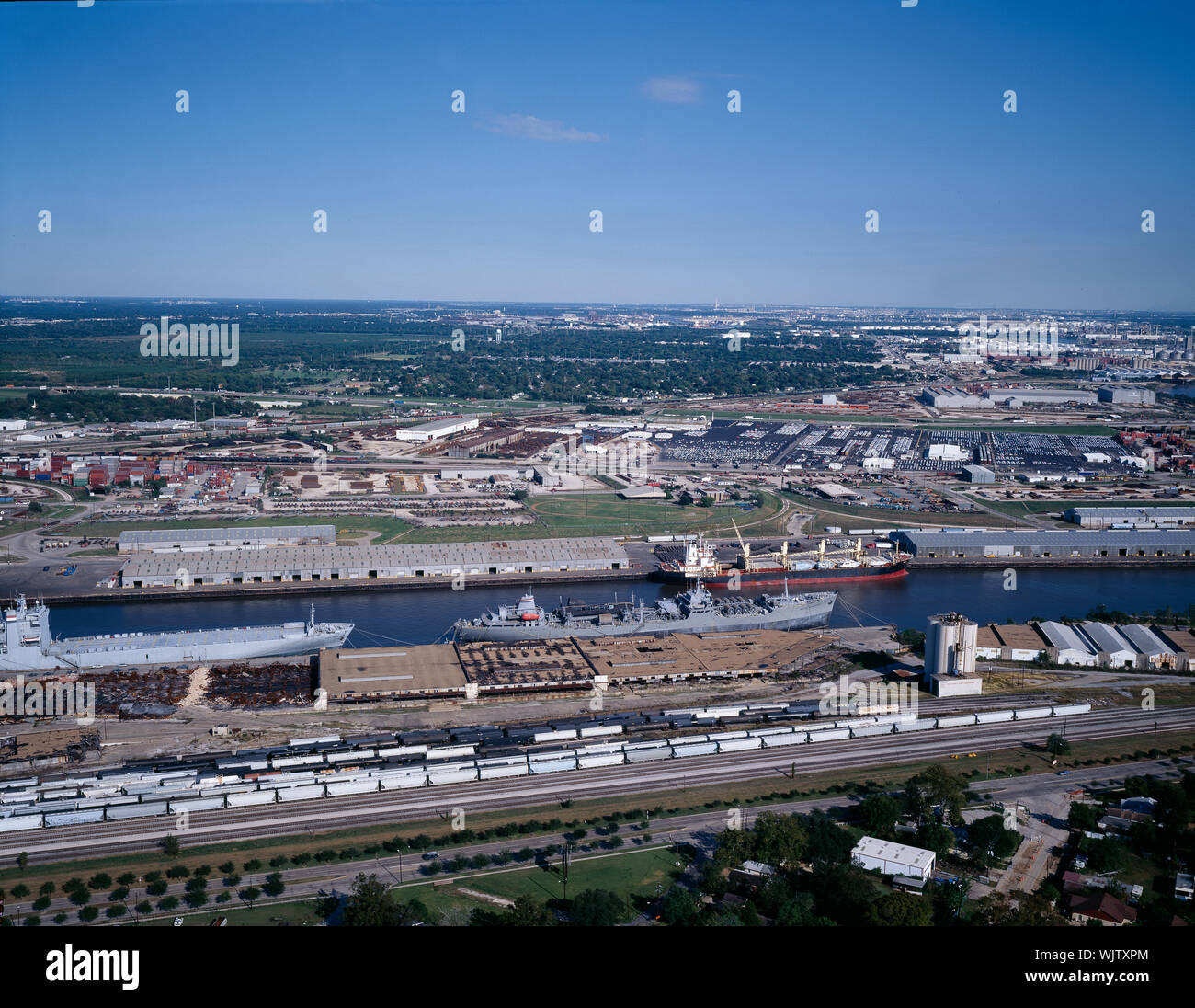 Houston Industrial panorama and Port of Houston, Texas Stock Photo Alamy