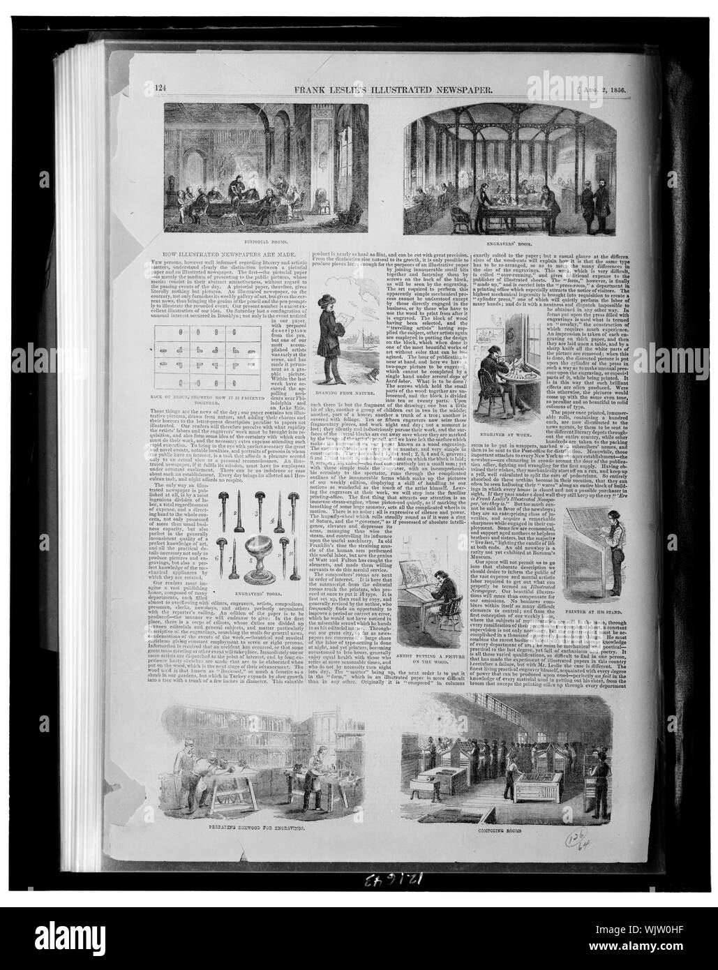 How illustrated newspapers are made Stock Photo