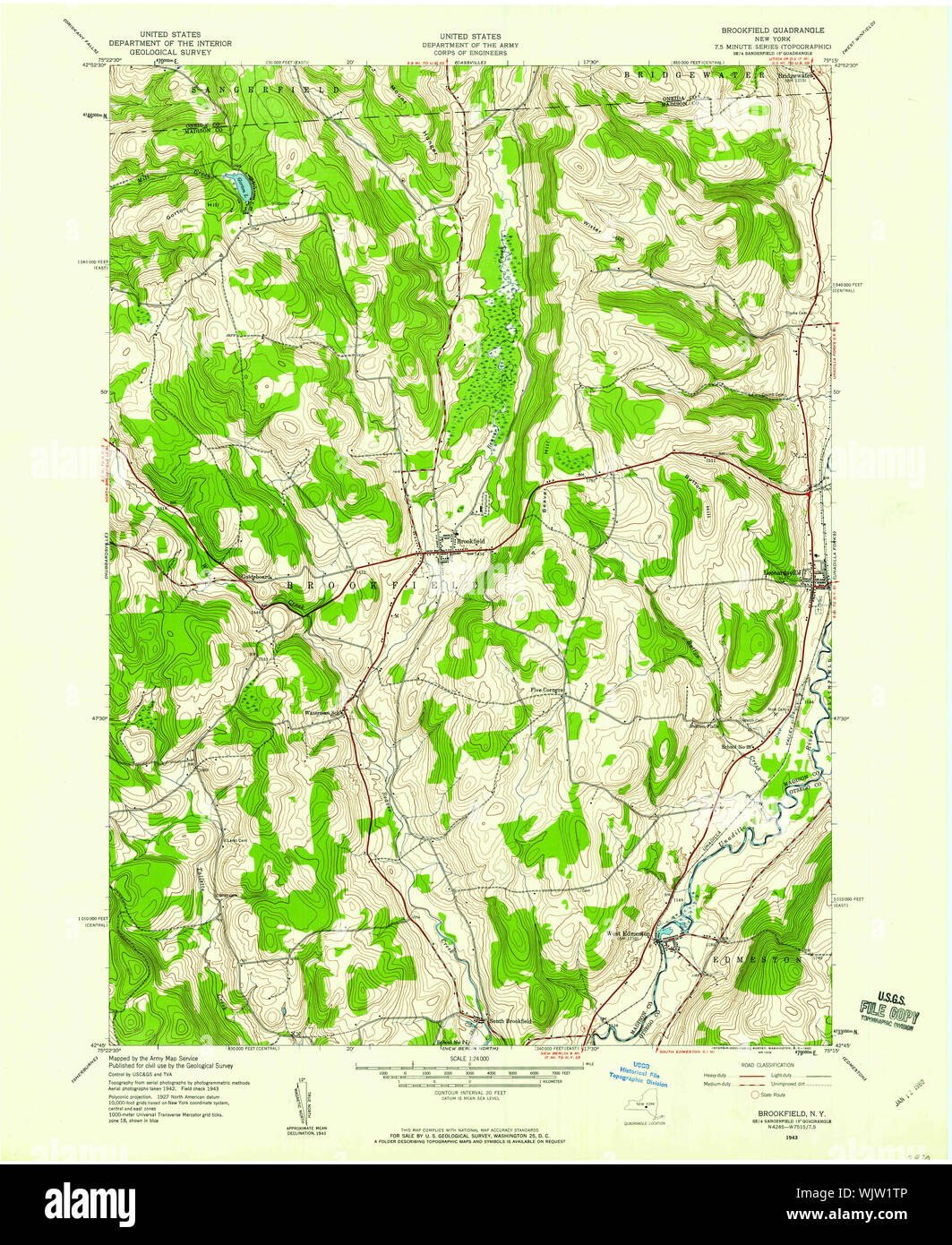 New York NY Brookfield 123111 1943 24000 Restoration Stock Photo Alamy