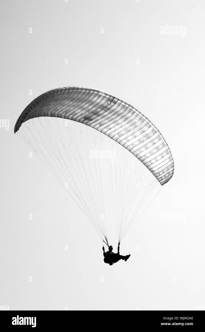 Silhouette of a paraglider Stock Photo Alamy