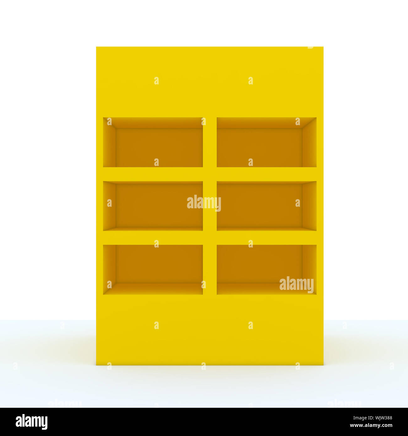 Color yellow shelf design with white wall Stock Photo Alamy