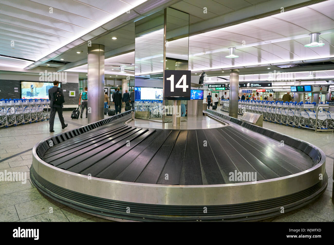 ZURICH, SWITZERLAND CIRCA OCTOBER, 2018 baggage claim area in Zurich