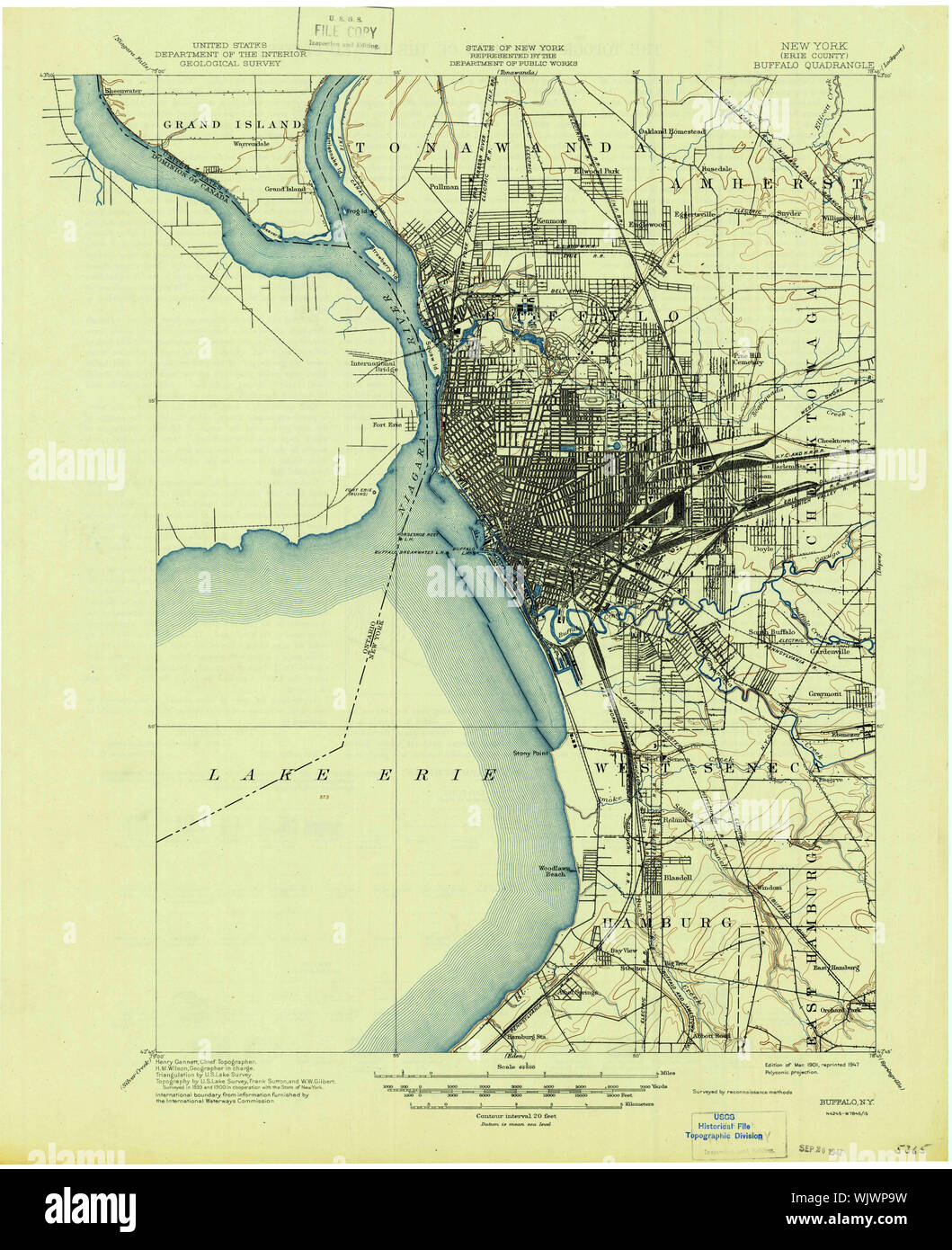 Map of buffalo 1901 hi-res stock photography and images - Alamy