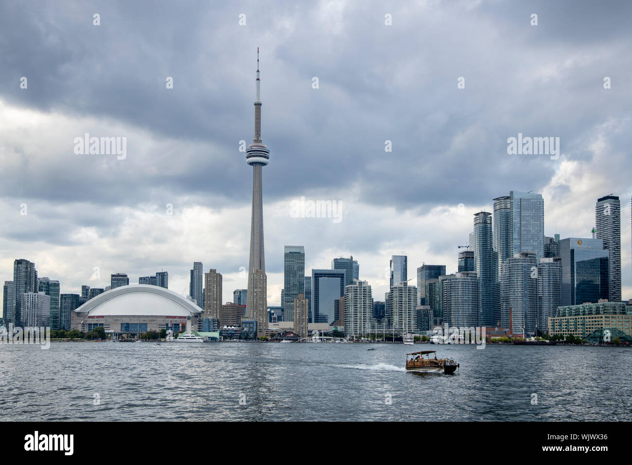 A View From The Toronto Harbour Looking Back On The Skyline Of