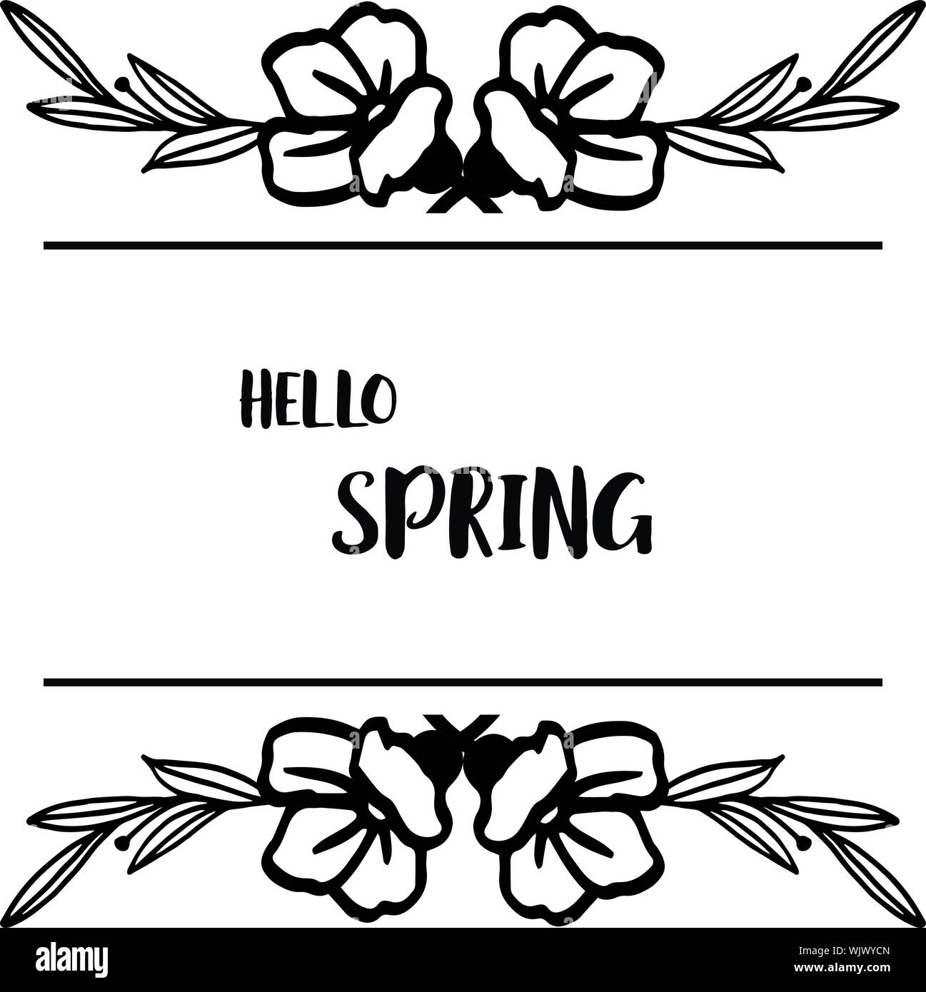 Spring Border Clip Art Black And White