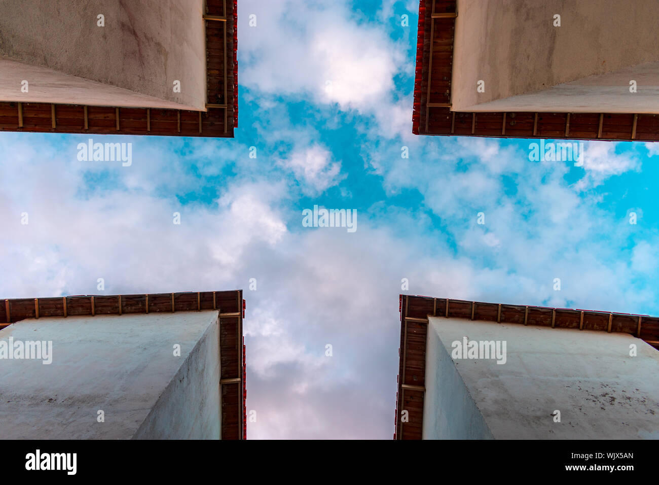 Corners, sky and a beautiful landscape Stock Photo