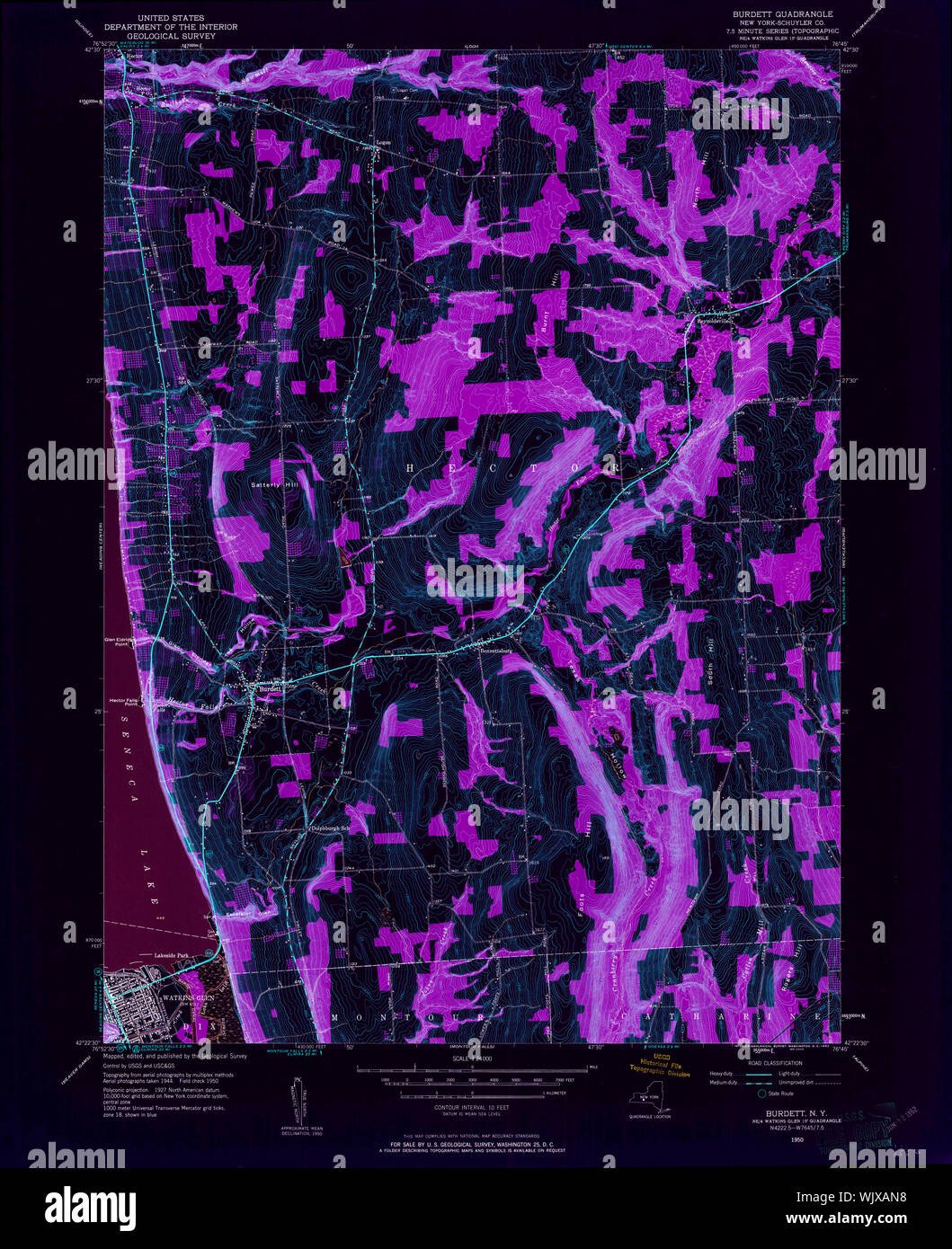 New York NY Burdett 123055 1950 24000 Inverted Restoration Stock Photo