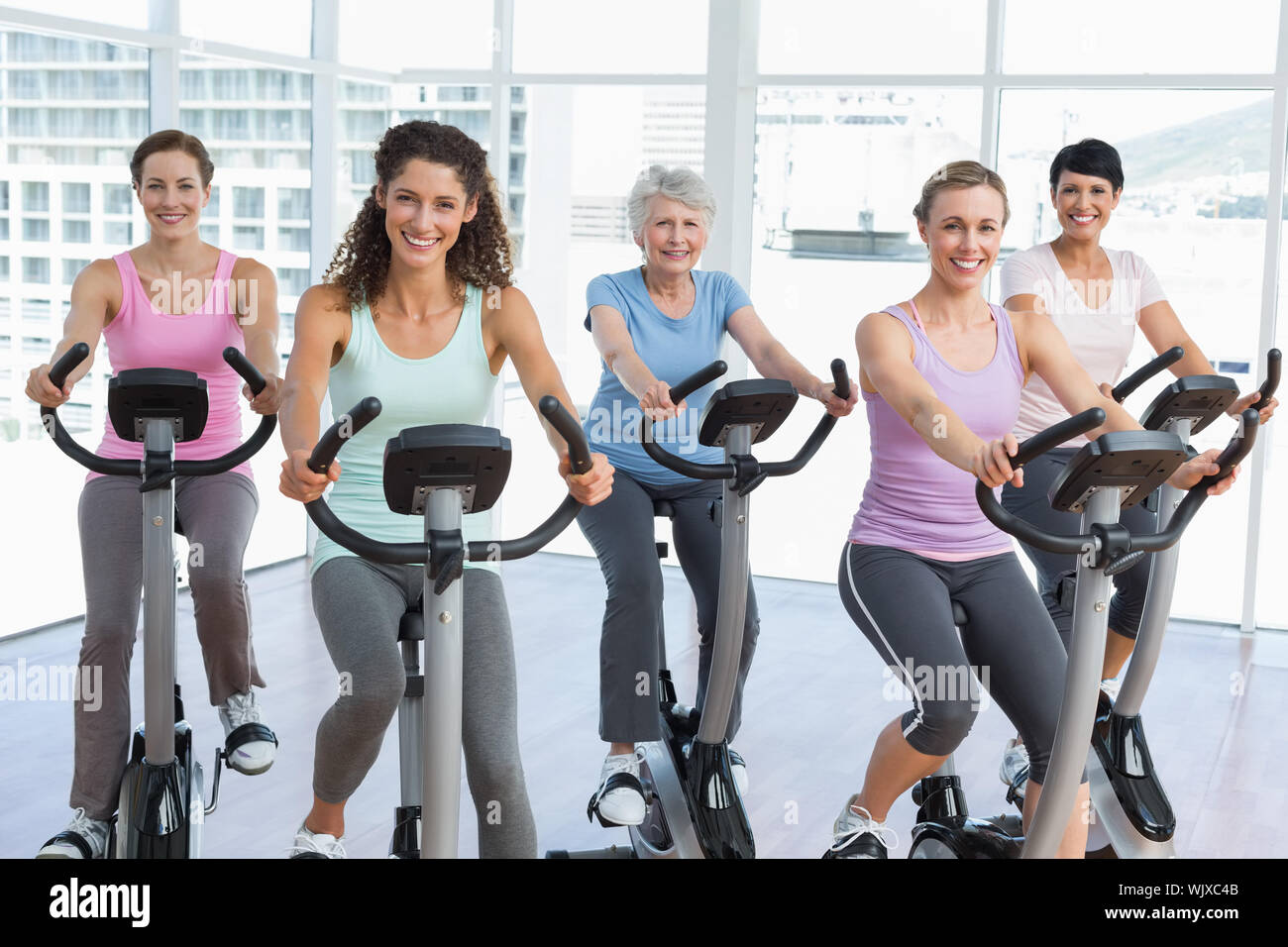 group cycling class