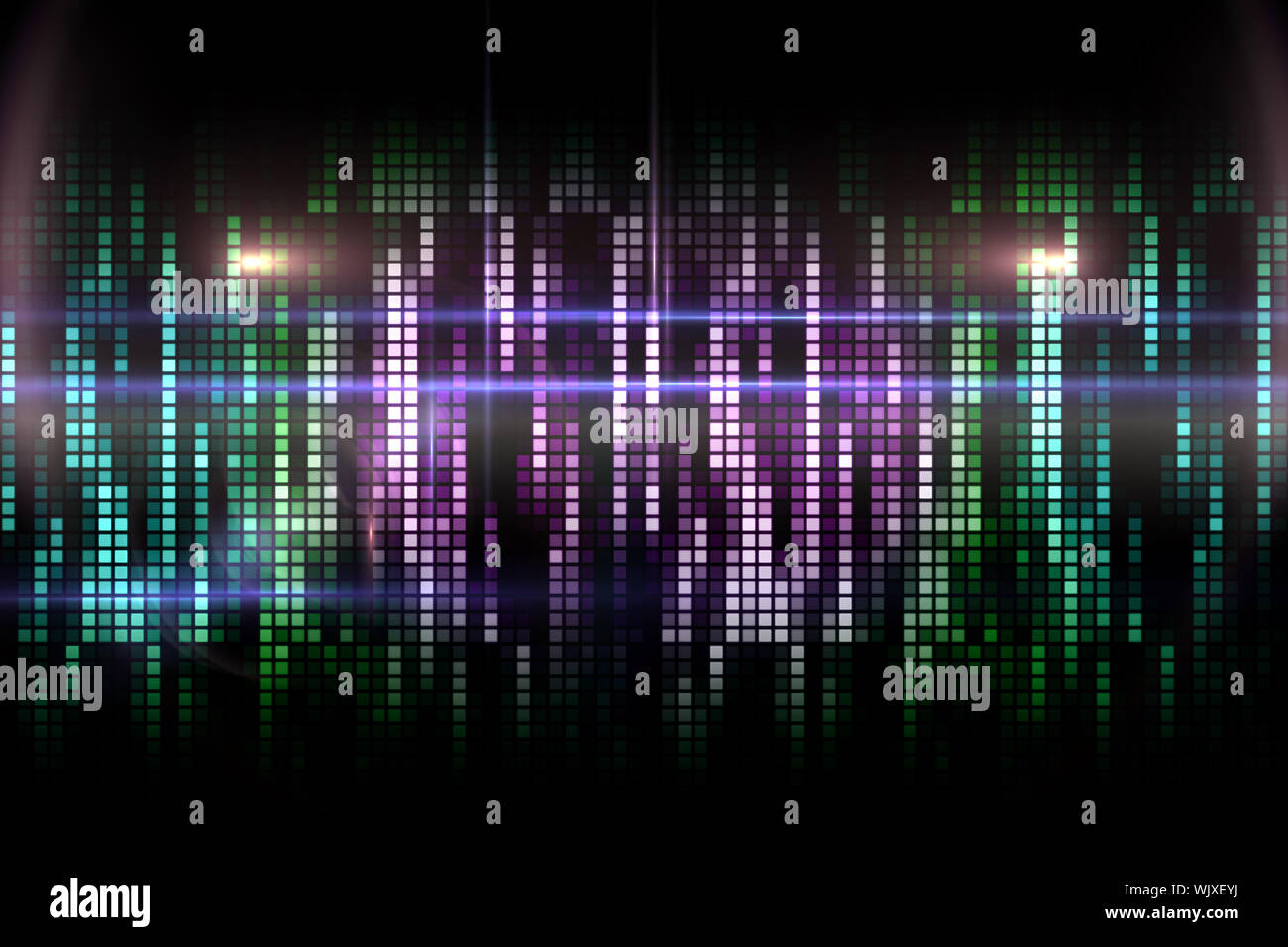 Cool pixel background in green and purple Stock Photo