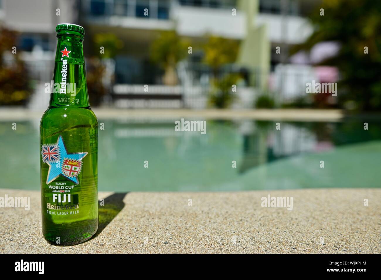Fiji, Heineken 2019 Japan Rugby world cup beer bottle Stock Photo