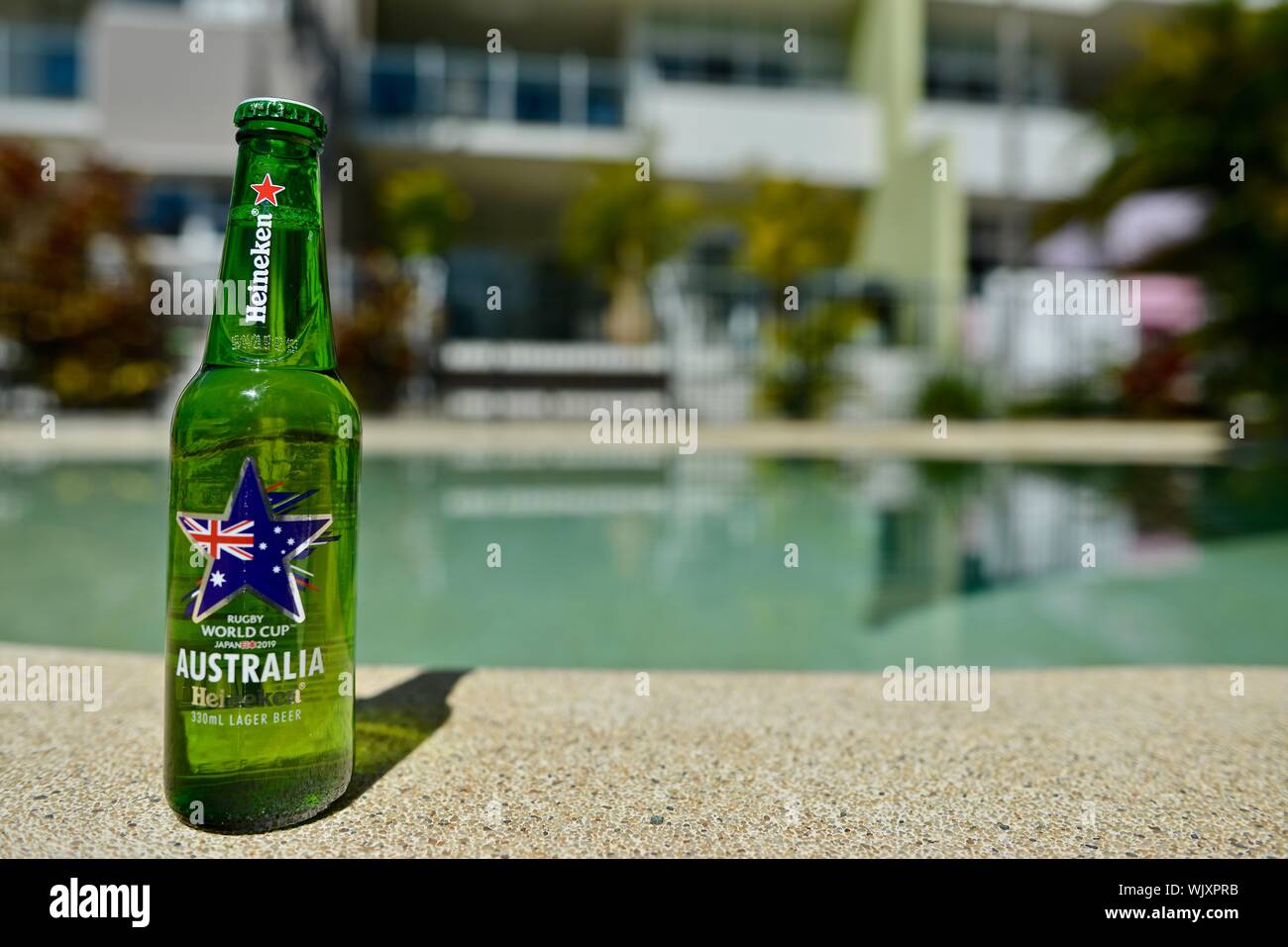 Australia, Heineken 2019 Japan Rugby world cup beer bottle Stock Photo