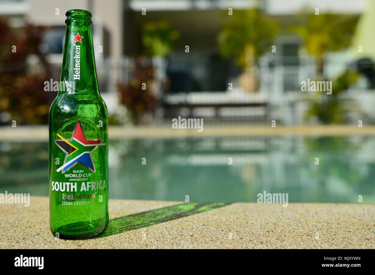 South africa, Heineken 2019 Japan Rugby world cup beer bottles Stock Photo