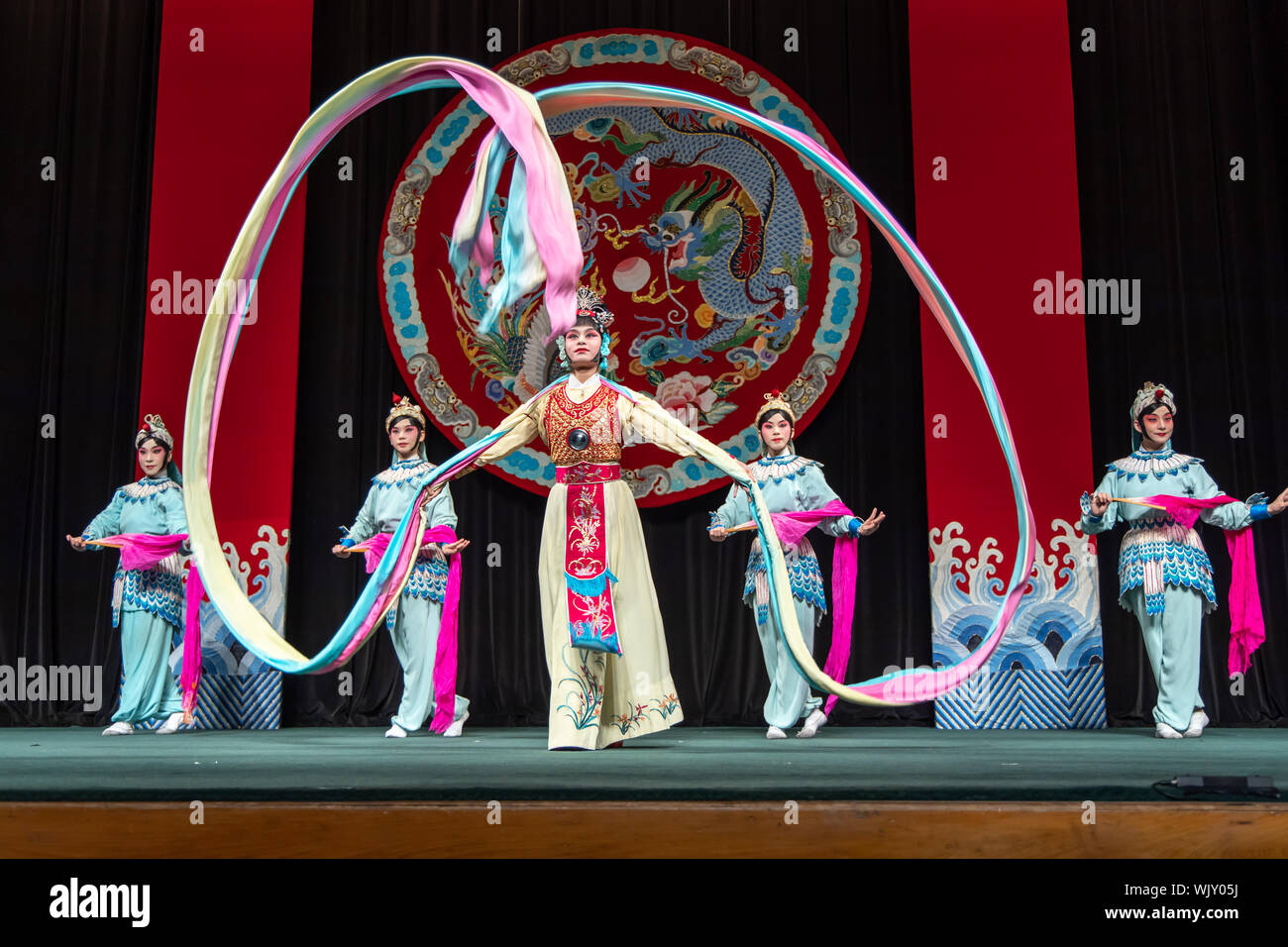 Aug 23,2019 Actor of the TaipeiEYE perform Legend of Eight Immortals Crossing the Sea at Li-Yuan Peking Opera Theatre, Taipei, Taiwan Stock Photo