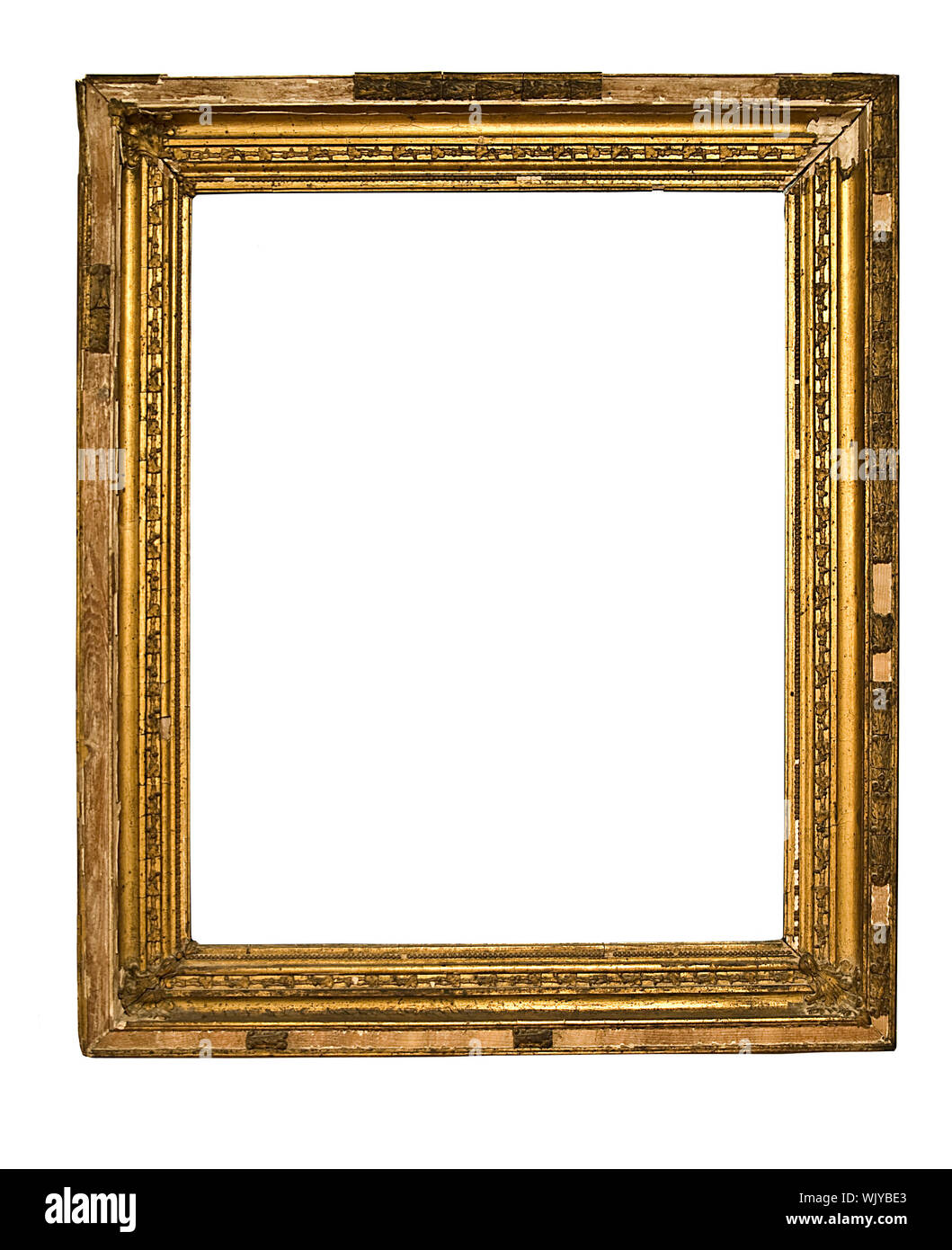 Gold Frame on White Background Stock Photo Alamy