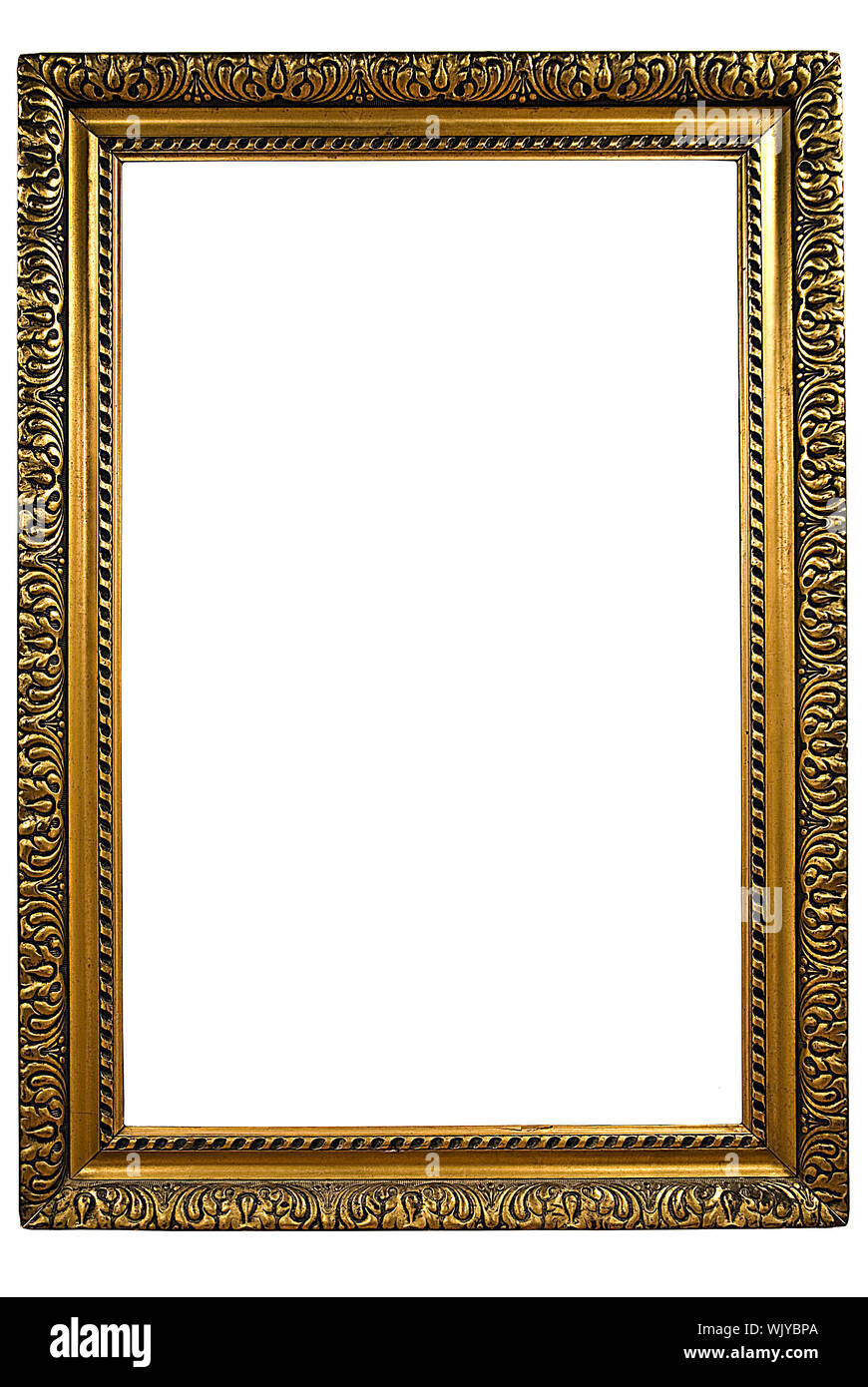 Gold Frame on White Background Stock Photo Alamy