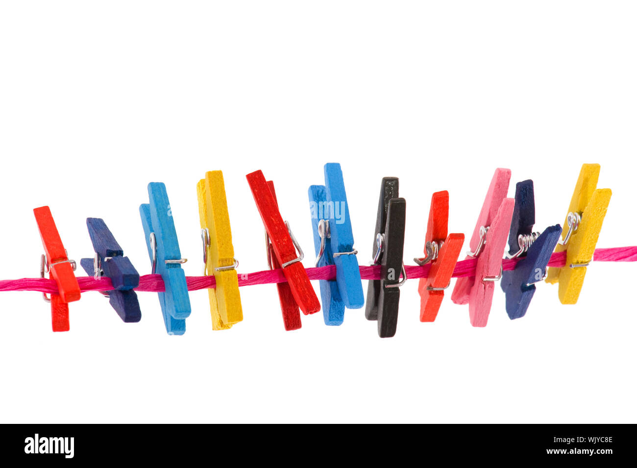 colorful clothes pins for hanging the laundry Stock Photo Alamy