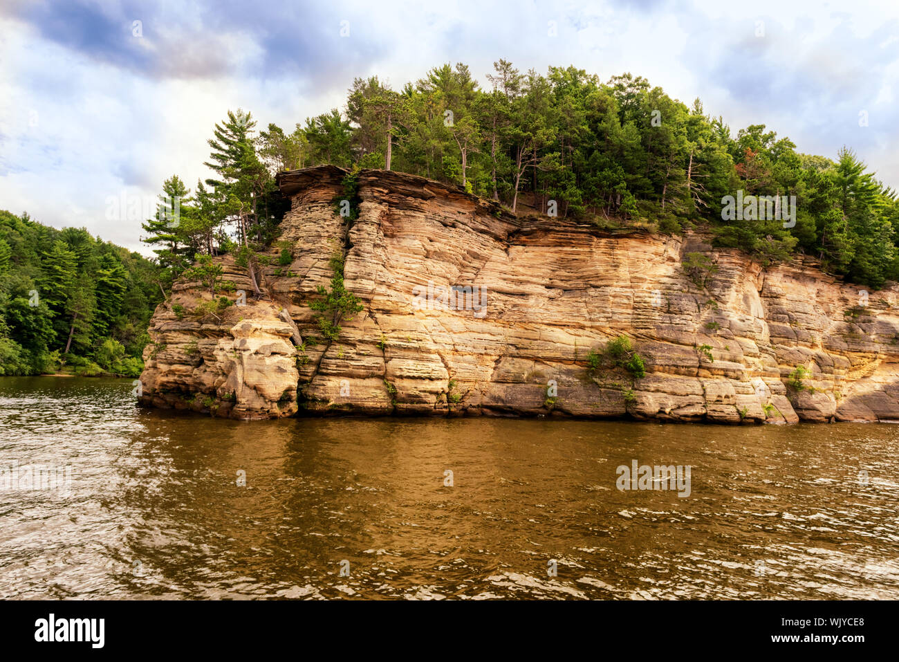 Rock formations along the Wisconsin river are seen by being on an upper dells boat tour Stock Photo - Alamy Rock formations along the Wisconsin river are seen by being on an upper dells boat tour Stock Photo - Alamy