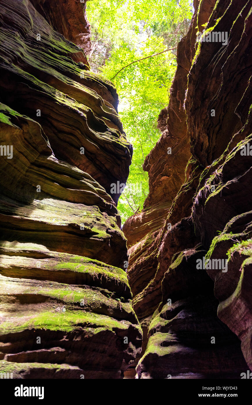 Pictures of witches gulch located in Wisconsin Dells while doing an upper  dells boat tour Stock Photo - Alamy