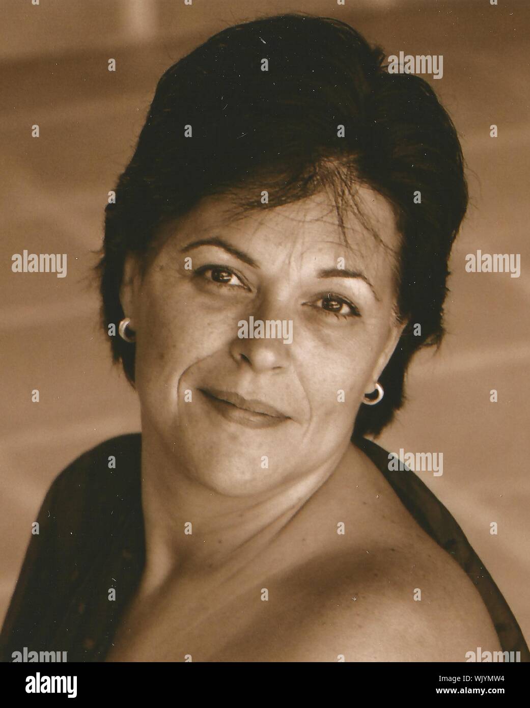 Portrait mature woman short hair hi-res stock photography and images