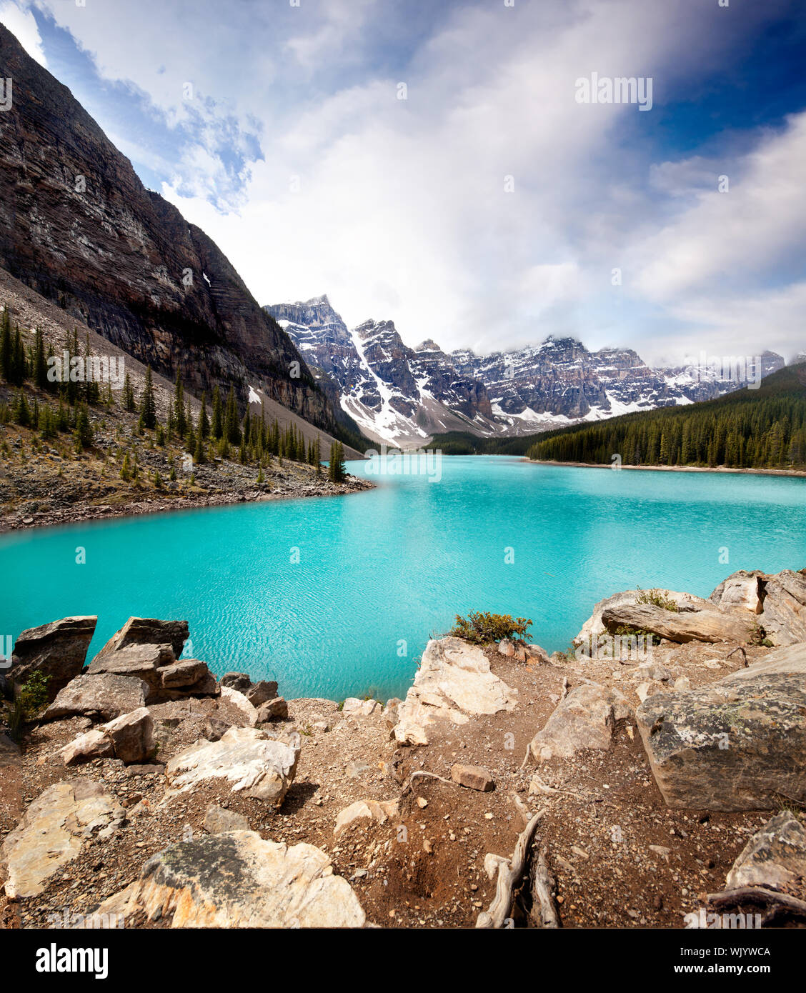 Landscape of Moraine Lake, Banff National Park, Alberta, Canada Stock Photo Alamy