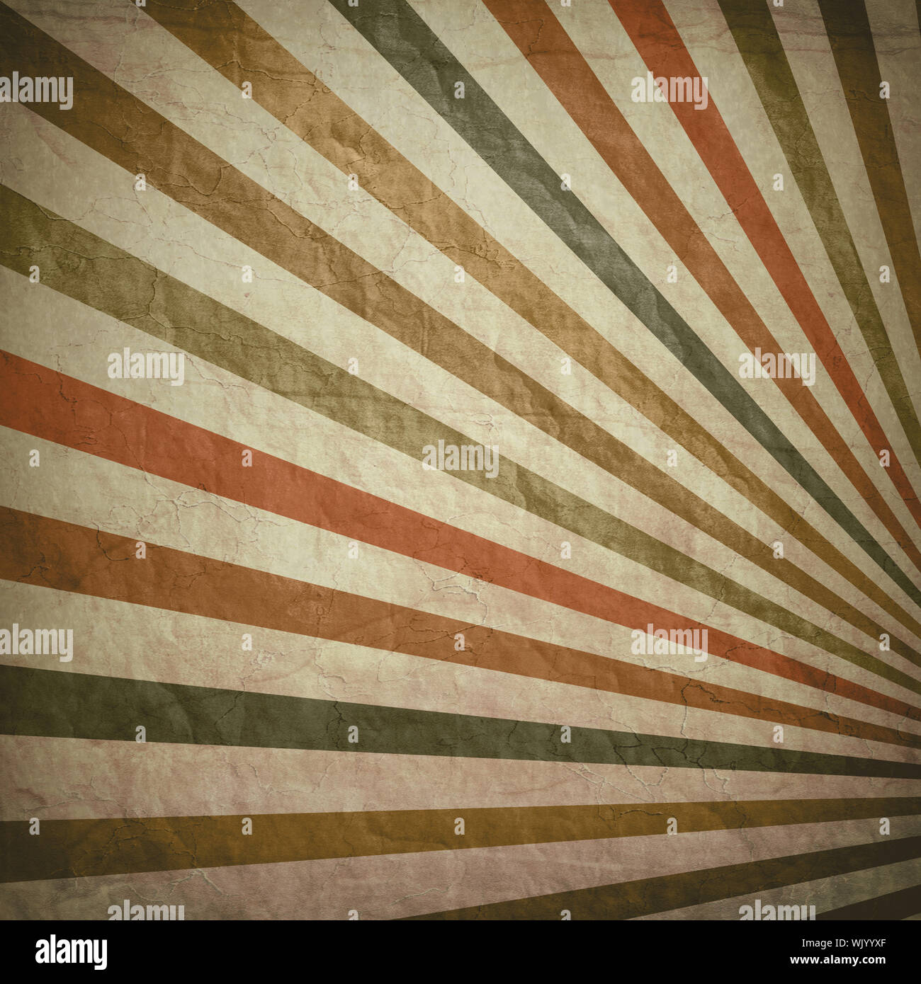 Multicolor Sunbeams grunge background. A vintage poster Stock Photo