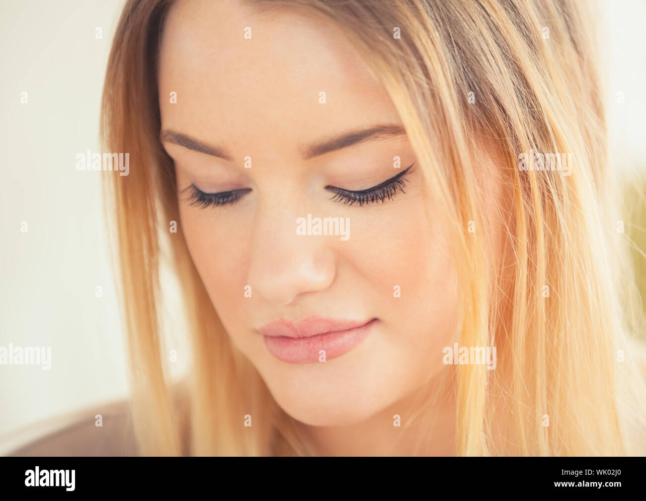 Attractive blonde woman Stock Photo
