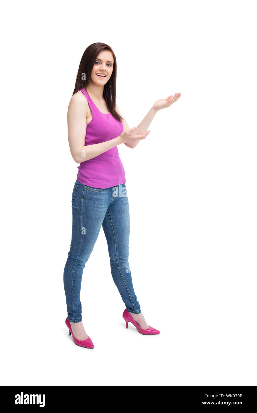 Woman wearing jeans high heels hi-res stock photography and images - Alamy