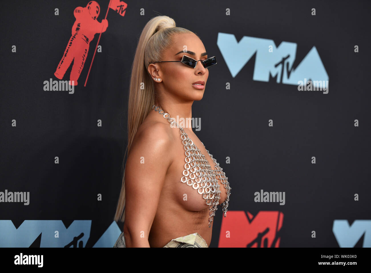 Veronica Vega attends the 2019 MTV Video Music Awards at Prudential Center on August 26, 2019 in Newark, New Jersey. Stock Photo