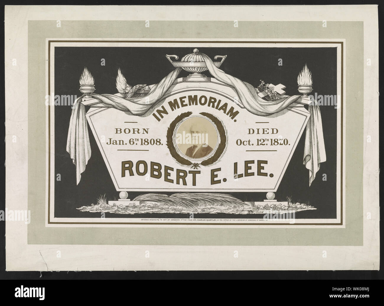 In memoriam. Robert E. Lee Born Jan. 6th, 1808. Died Oct. 12th, 1870