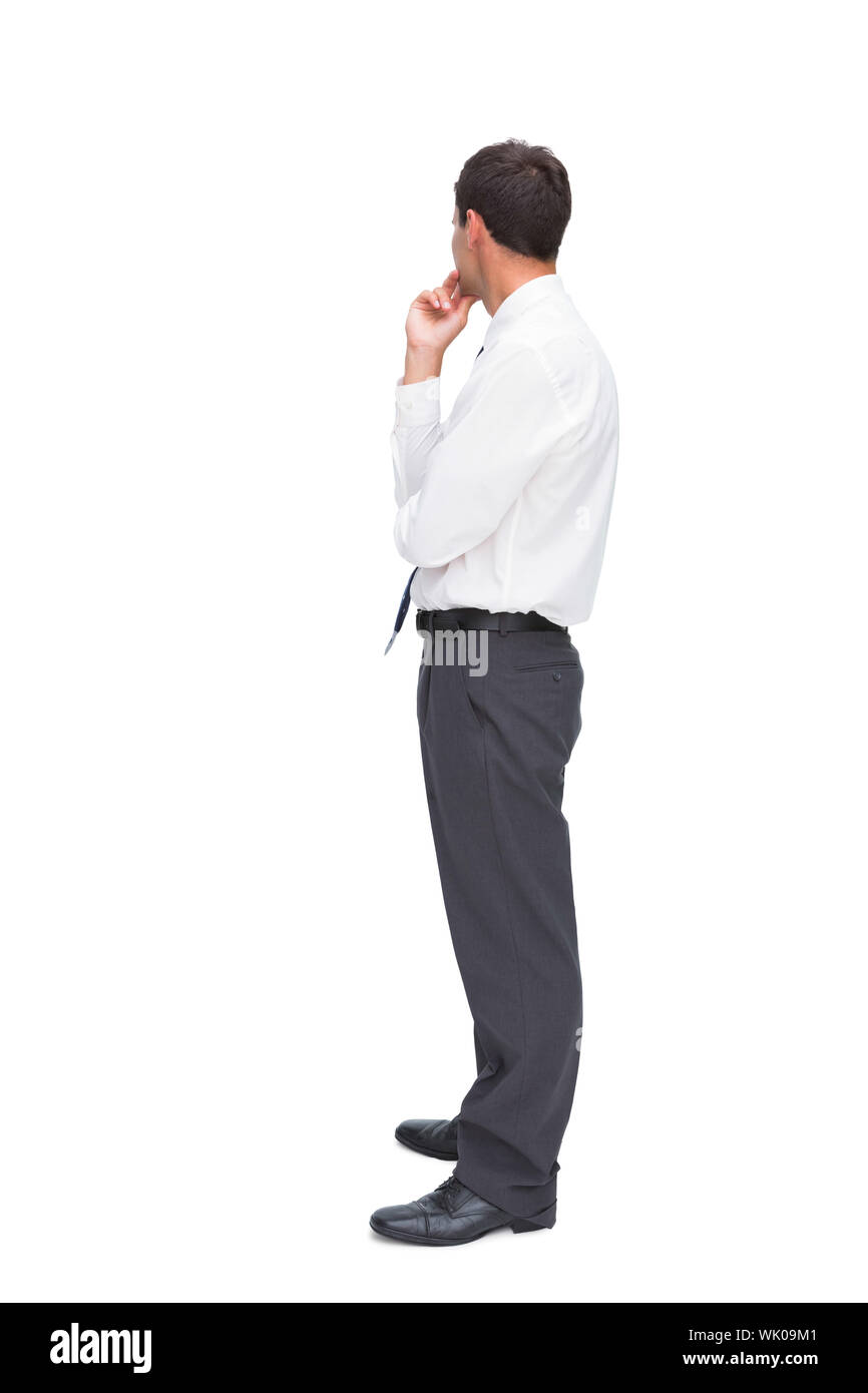 Thoughtful classy businessman looking away Stock Photo