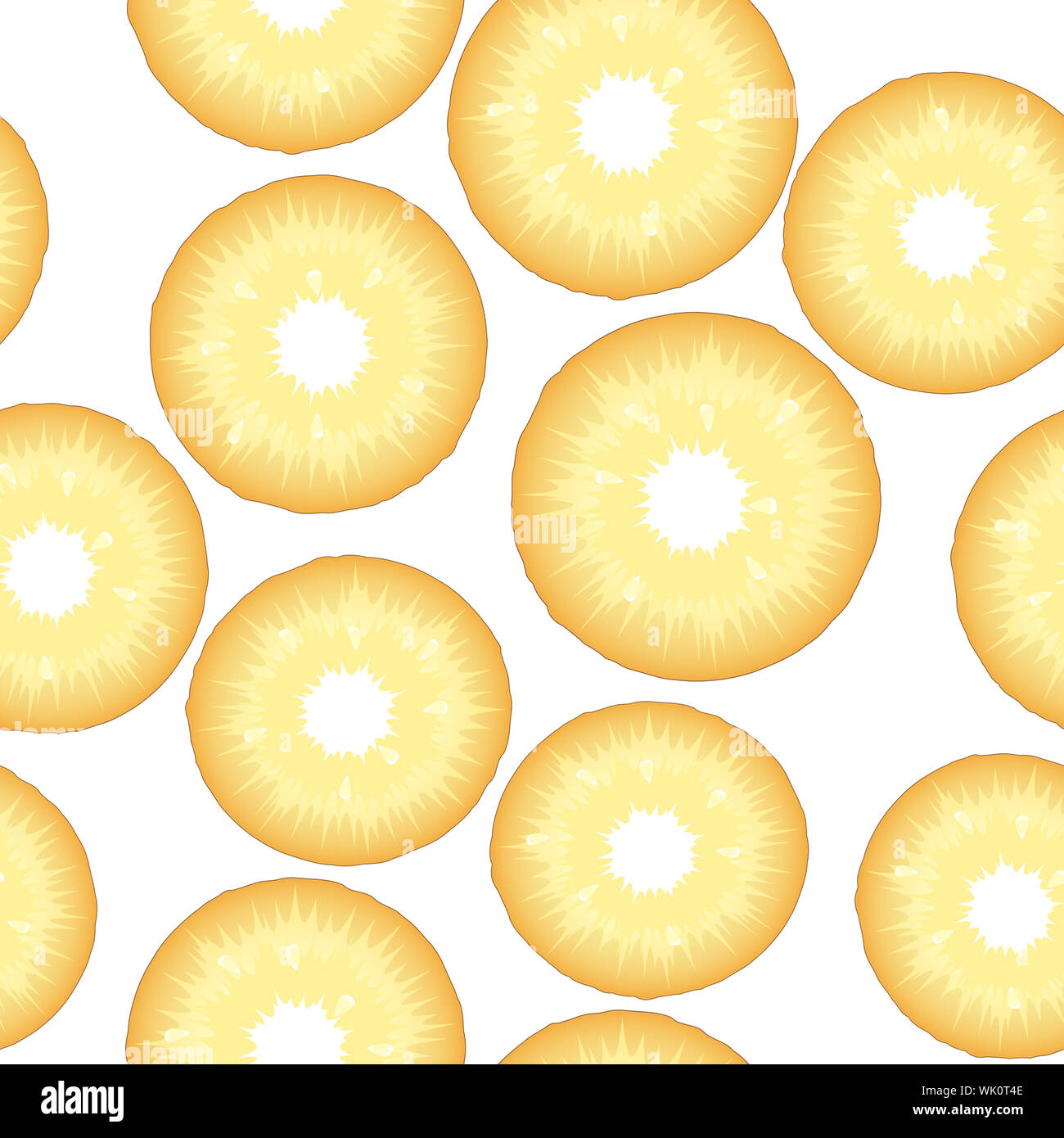 Pineapple slices background, seamless pattern Stock Photo