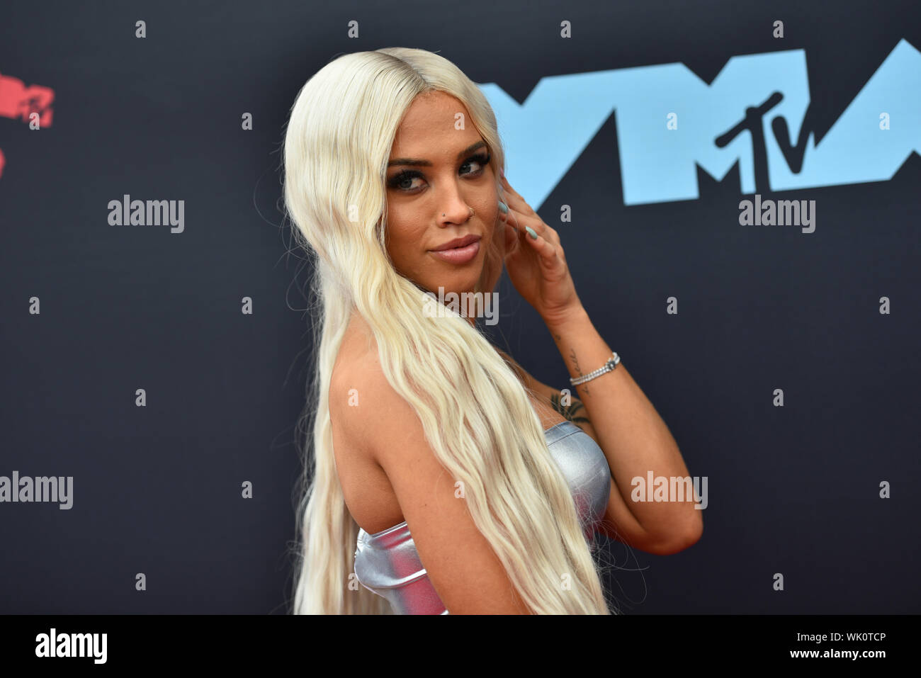 Tammy Hembrow attends the 2019 MTV Video Music Awards at Prudential Center on August 26, 2019 in Newark, New Jersey. Stock Photo