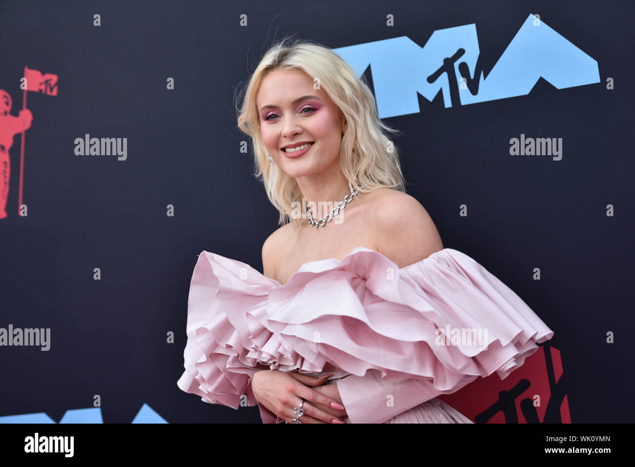 Zara Larsson attends the 2019 MTV Video Music Awards at Prudential Center on August 26, 2019 in Newark, New Jersey. Stock Photo