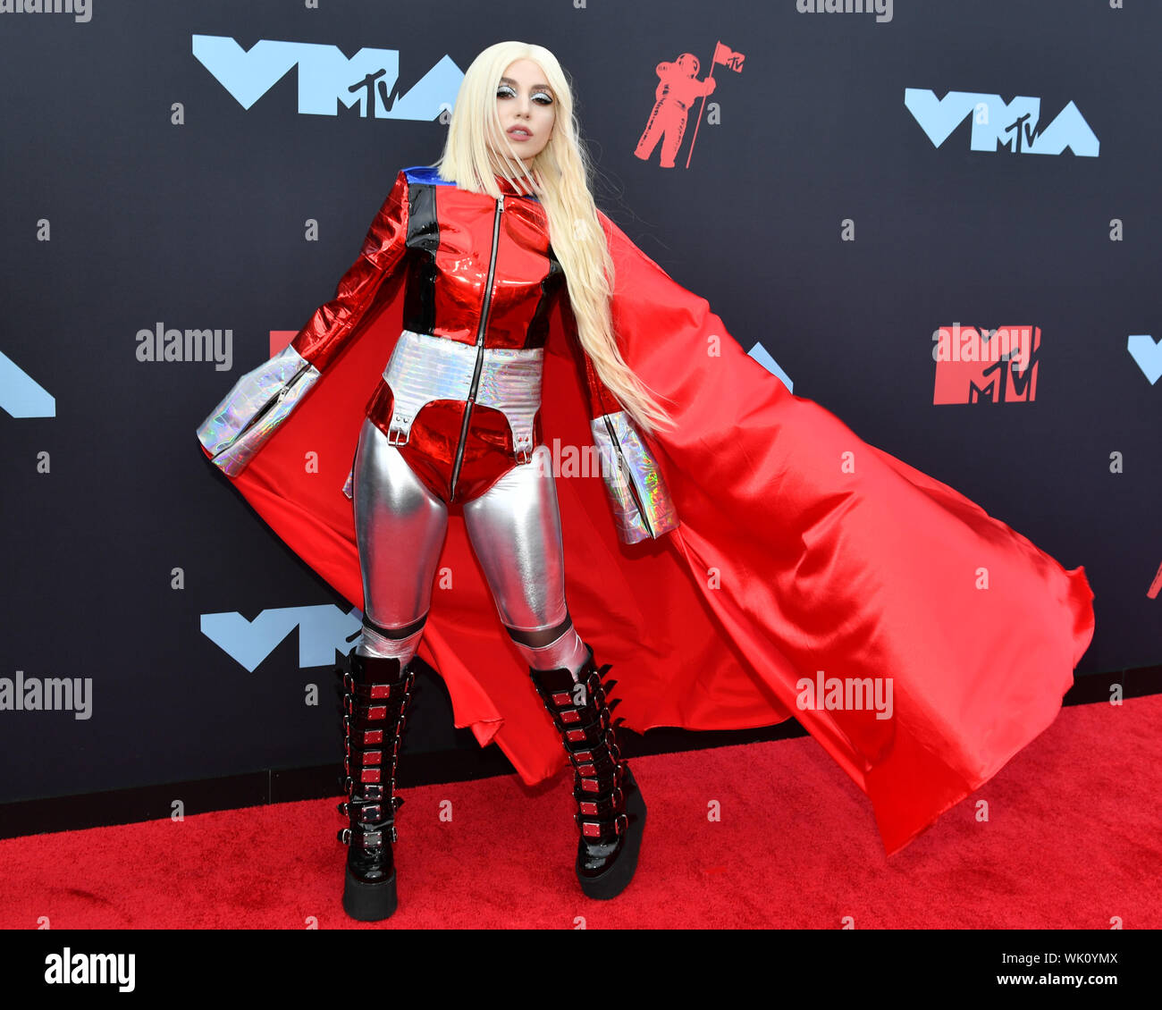 Ava Max attends the 2019 MTV Video Music Awards at Prudential Center on August 26, 2019 in Newark, New Jersey. Stock Photo