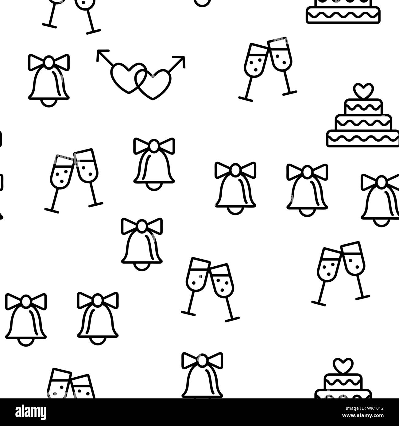 Wedding And Engaging Vector Seamless Pattern Stock Vector Image & Art ...