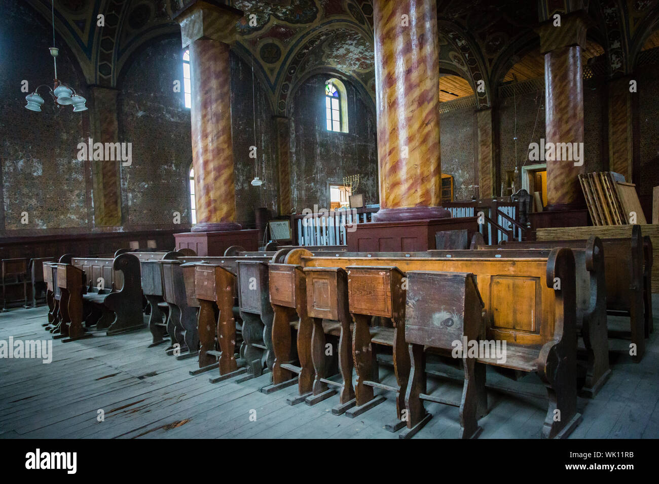 Chairs In Synagogue Stock Photo Alamy