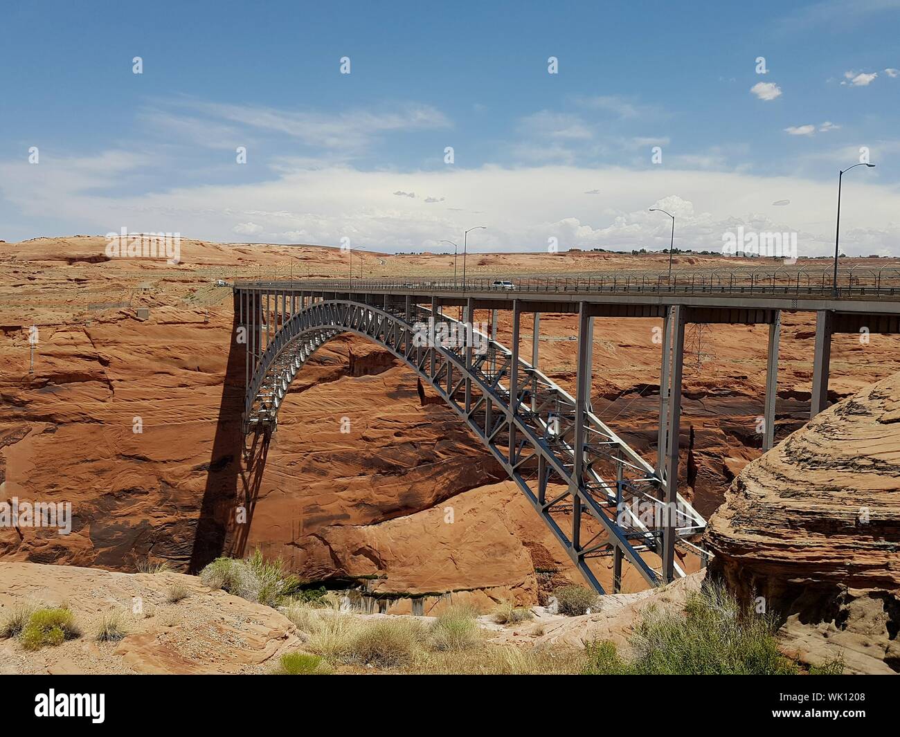 Glen Canyon Dam Bridge Stock Photo